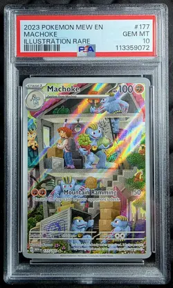 2023 Pokemon Scarlet & Violet 151 IR Machoke #177 PSA 10 GEM MINT - Image 1