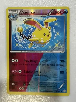 Azumarill 77/114 XY - Steam Siege Reverse Holo Pokemon TCG MP - Image 1