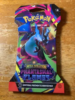 POKEMON MEGA EVOLUTION PHANTASMAL FLAMES (1)SLEEVE SEALED Mega Charizard X EX - Image 1