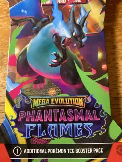 POKEMON MEGA EVOLUTION PHANTASMAL FLAMES (1)SLEEVE SEALED Mega Charizard X EX - Image 4