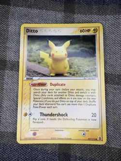 Pokemon Ditto (Pikachu) 63/113 Delta Species Common Regular Basic 60HP 2005 - Image 3