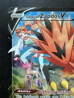 Pokemon Galarian Zapdos V Ultra Rare Full Art Holo Astral Radiance TG19/TG30 NM - Image 2