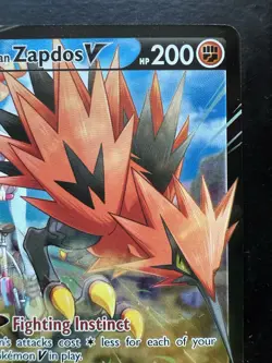 Pokemon Galarian Zapdos V Ultra Rare Full Art Holo Astral Radiance TG19/TG30 NM - Image 3