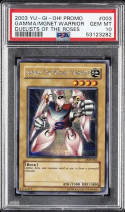 2003 YU-GI-OH! PROMO DUELISTS OF THE ROSES #003 GAMMA THE MAGNET WARRIOR PSA 10 - Image 1