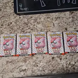Nintendo Pokemon TCG Scarlet & Violet 151 Booster Packs 5x English Mew - Image 1