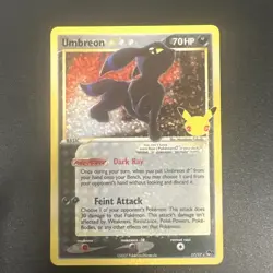 Pokemon TCG Umbreon Celebrations Gold Star Card 17/17 Near Mint Condition - Image 1