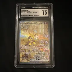 CGC 10 GEM MINT Alakazam ex 2023 Scarlet & Violet 151 201/165 SIR Pokemon Card - Image 1