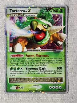 Played Torterra LV.X - Holo #DP09 Diamond and Pearl Promo Pokemon TCG - Image 1