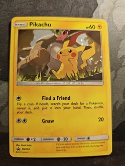 Pokemon Pikachu SM234 Sm Holo Promo Card NM - Image 1