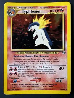 Pokemon TCG Typhlosion Neo Genesis 18/111 Holo Unlimited Holo Rare Vintage - Image 1
