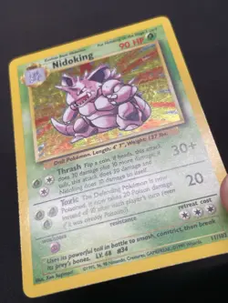 Pokemon TCG Nidoking 11/102 Base Set Unlimited Rare Holo Card - Image 3