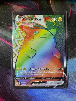 Pikachu VMAX 188/185 Vivid Voltage Rainbow Secret Pokemon TCG Minty - Image 1