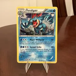 Feraligatr Phantom Forces 17/119 Cosmos Holo Rare Blister Promo Pokemon Card MP - Image 1