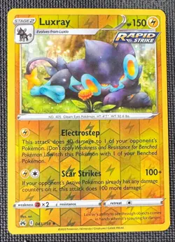 LUXRAY 043/159 R CROWN ZENITH POKEMON REVERSE HOLO NM - Image 1