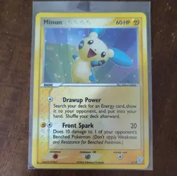 Pokemon Minun 6/12 EX Trainer Kit 2 Holo 60 HP Front Spark - Image 1