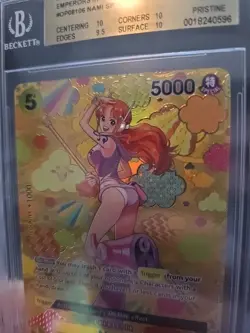 One Piece Nami SP ENG #OP08-106 Emperors in the New World OP09 BGS 10 PRISTINE - Image 3