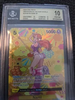 One Piece Nami SP ENG #OP08-106 Emperors in the New World OP09 BGS 10 PRISTINE - Image 5