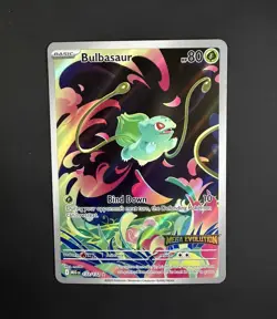 Bulbasaur 133/132 Mega Evolution Stamped Holo Illustration Rare Pokemon Card - Image 1