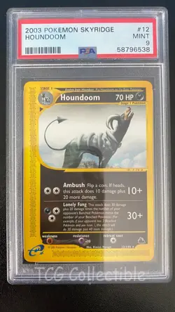 PSA 9 MINT Houndoom 12 2003 Skyridge WOTC Pokemon Card - Image 1
