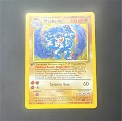 Pokemon Machamp 8/102 Base Set 1st Edition Holo Rare 100 HP Card - Image 1