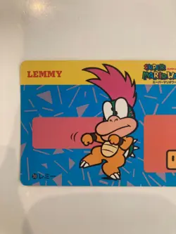 LEMMY SUPER MARIO BROS 4 MARIO WORLD BANPRESTO Card 1992 Nintendo 30 - Image 2