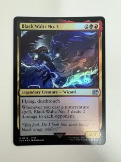 Black Waltz No. 3 Foil MTG Magic the Gathering Card NM Near Mint FIN - Image 1