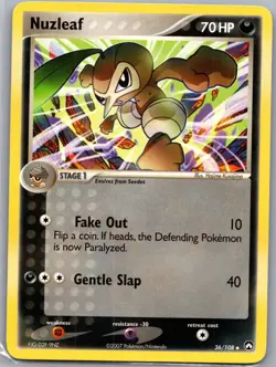 Nuzleaf 36/108 Non Holo Power Keepers - Pokemon Card - NM - Image 1