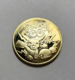 Pokemon Detective Pikachu Premium Collection collectible Metal Gold Coin M/NM - Image 2