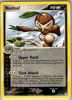 Nuzleaf 45/101 Non Holo Hidden Legends - Pokemon Card - NM - Image 1