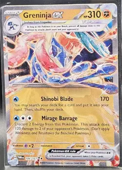 Pokemon Greninja ex 106/167 Sv06 Twilight Double Rare Holo 310 HP metal card - Image 1