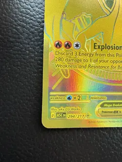 Mega Charizard Y EX 294/217 Gold Hyper Rare, Ascended Heroes, Pokemon TCG (NM) - Image 5