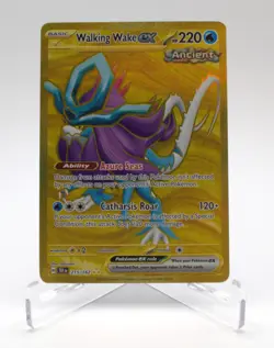 Walking Wake ex Gold Secret Rare 215/162 Temporal Forces Pokemon - Image 1