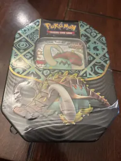 Pokemon TCG Scarlet & Violet Paldean Fates Tin New Sealed Rare Great Tusk ex - Image 1