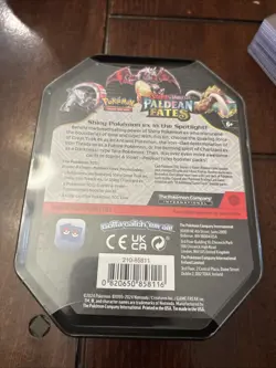 Pokemon TCG Scarlet & Violet Paldean Fates Tin New Sealed Rare Great Tusk ex - Image 2