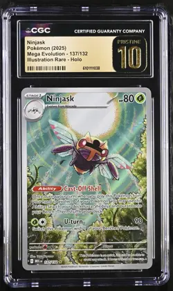 Pokemon Ninjask 137/132 Illustration Rare Mega Evolution - CGC 10 PRISTINE - Image 1