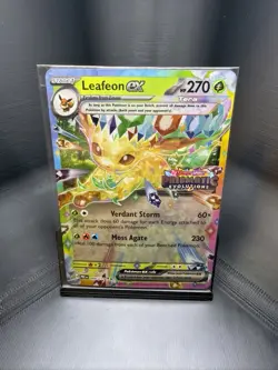 Pokemon TCG- 2025 Leafeon EX 006/131 Stamped Prismatic Evolutions NM - Image 1