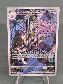 Pokemon Team Rocket's Weezing 199/182 Illustration Rare Holo Sv10 Destined Riva… - Image 1