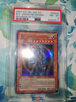 2007 Yugioh Black Luster Soldier - Envoy of the Beginning IOC-025 PSA 8 - Image 1