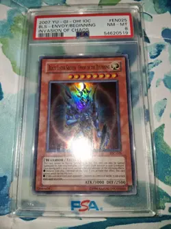 2007 Yugioh Black Luster Soldier - Envoy of the Beginning IOC-025 PSA 8 - Image 2