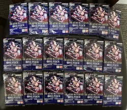 One Piece The Azure Sea’s Seven OP14 Booster Pack - LOT OF 18 SEALED - Image 1