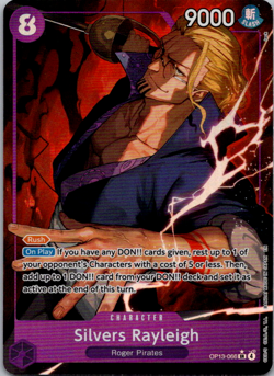 One Piece Carrying On His Will Silvers Rayleigh OP13-066 SR Alt Art English - Image 1