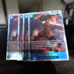 ONE PIECE Monkey D. Luffy (062) Playset x4 #OP02-062 Foil Paramount War NM - Image 1