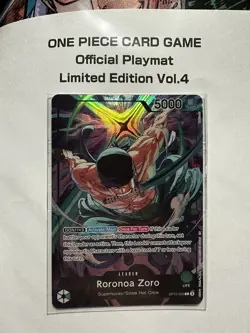 One Piece Official Playmat Limited Edition Vol.4 w/ Promo Zoro Leader English - Image 2