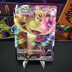 Pokemon SWSH Black Star Promos Meowth VMAX Card Holo SWSH 005 - Image 1