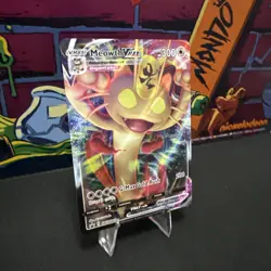 Pokemon SWSH Black Star Promos Meowth VMAX Card Holo SWSH 005 - Image 2