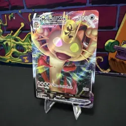 Pokemon SWSH Black Star Promos Meowth VMAX Card Holo SWSH 005 - Image 3