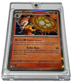 Cinderace 028/132 Pokemon Mega Evolution Rare Near Mint Holo Card NM/M - Image 1