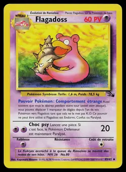 Pokemon Fossil 43/62 Slowbro Flagadoss Pokemon Card FRENCH - Image 1