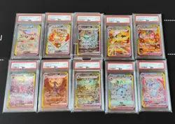 PSA8 10 Terastal Festival Eevee Evolution SAR Set Of 10 Pokemon Card Japanese - Image 1