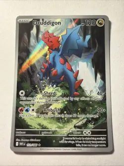Pokemon TCG Druddigon 151/086 SV11W White Flare Holo Illustration Rare Card - Image 1